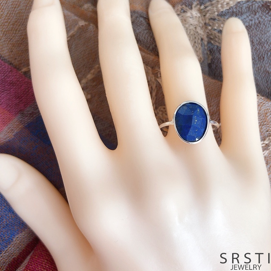 Slice Lapis Lazuli SV925 Ring