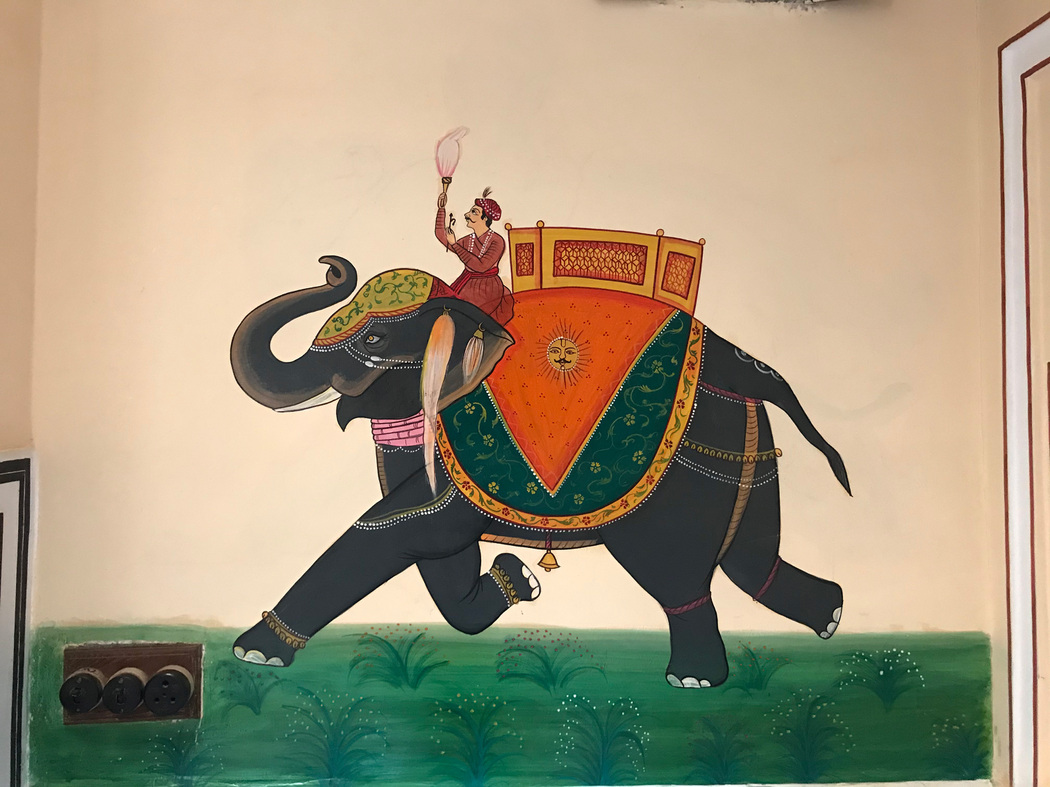 ジャイプールの象の絵の写真