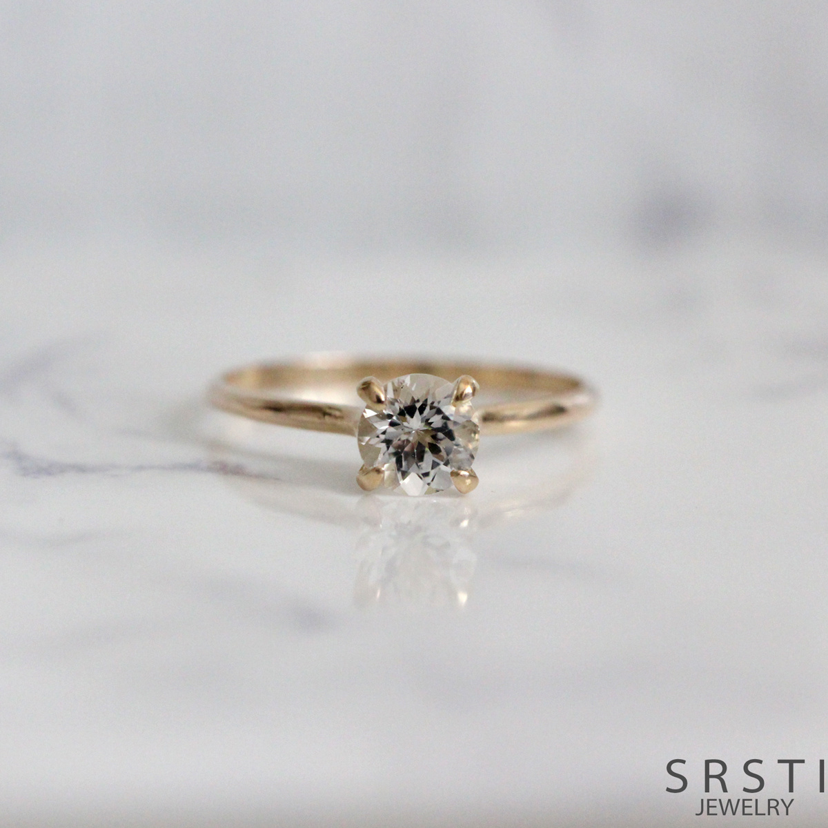 Morganite K10 X Ring